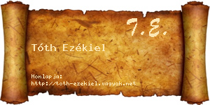 Tóth Ezékiel névjegykártya
